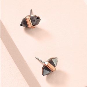 Stella & Dot Stone Rebel studs rose gold